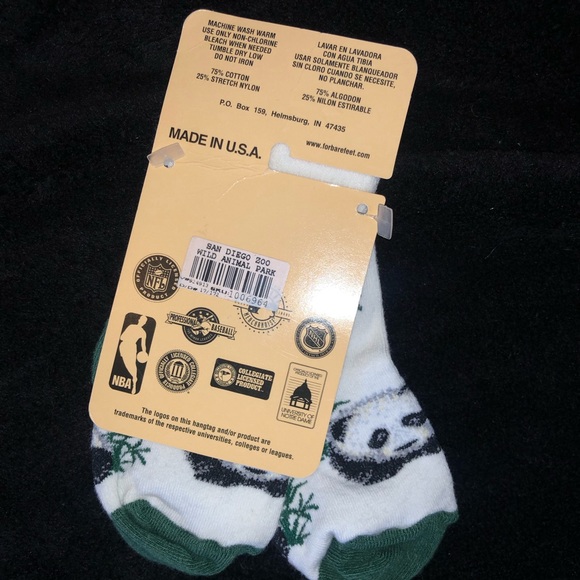 RARE ‘99 NWT! San Diego CA🐼Zoo Hua Mei Panda Baby Socks For Bare Feet Originals - Picture 3 of 6
